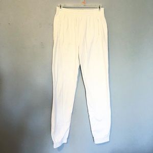 Brandy Melville John Galt White Rosa Sweatpants